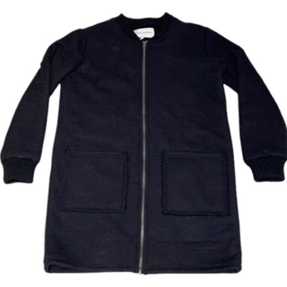 Cupcakes & Cashmere black oversized zip jacket size S - Picture 2 of 4